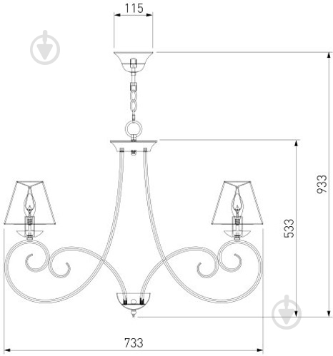 Люстра підвісна Strotskis Severina 8x40 Вт E14 білий глянець 280/8 - фото 4