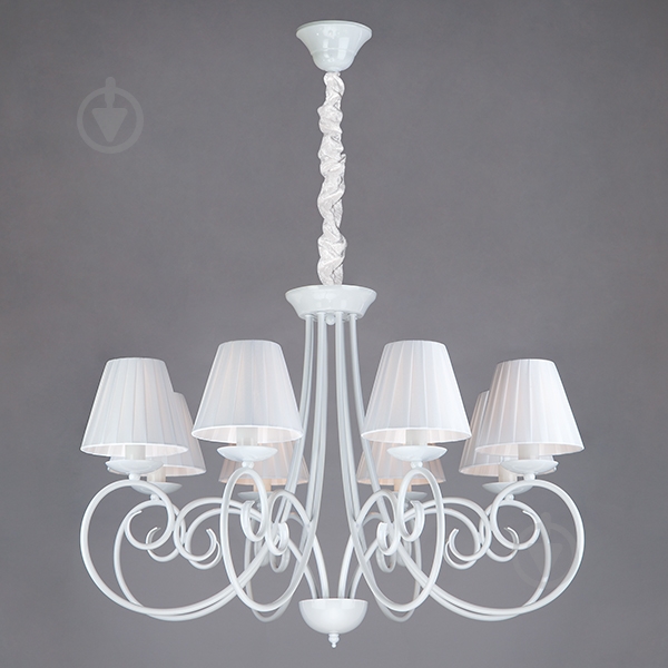 Люстра підвісна Strotskis Severina 8x40 Вт E14 білий глянець 280/8 - фото 1