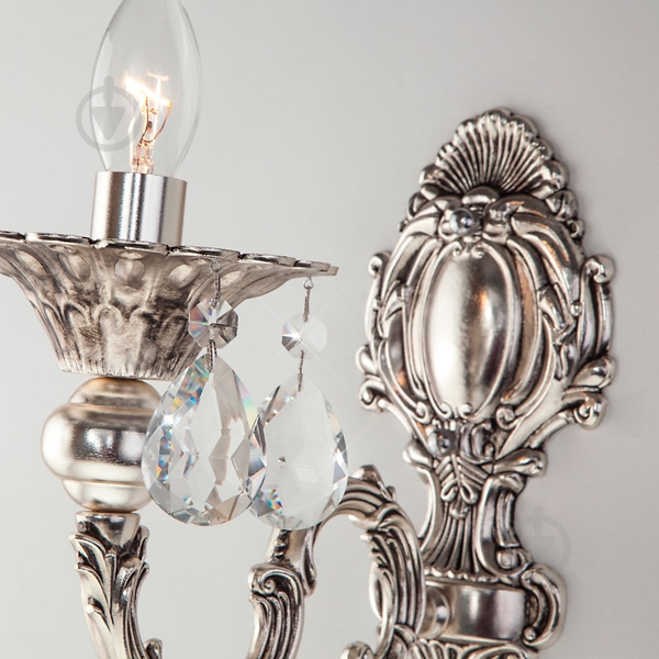 Бра Strotskis Clarence 1x60 Вт E14 серебристый 282/1 - фото 4
