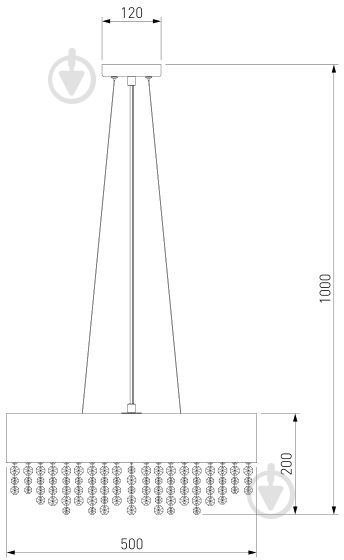 Люстра подвесная Strotskis Elisa 4x60 Вт E14 разноцветный 286/4 - фото 6