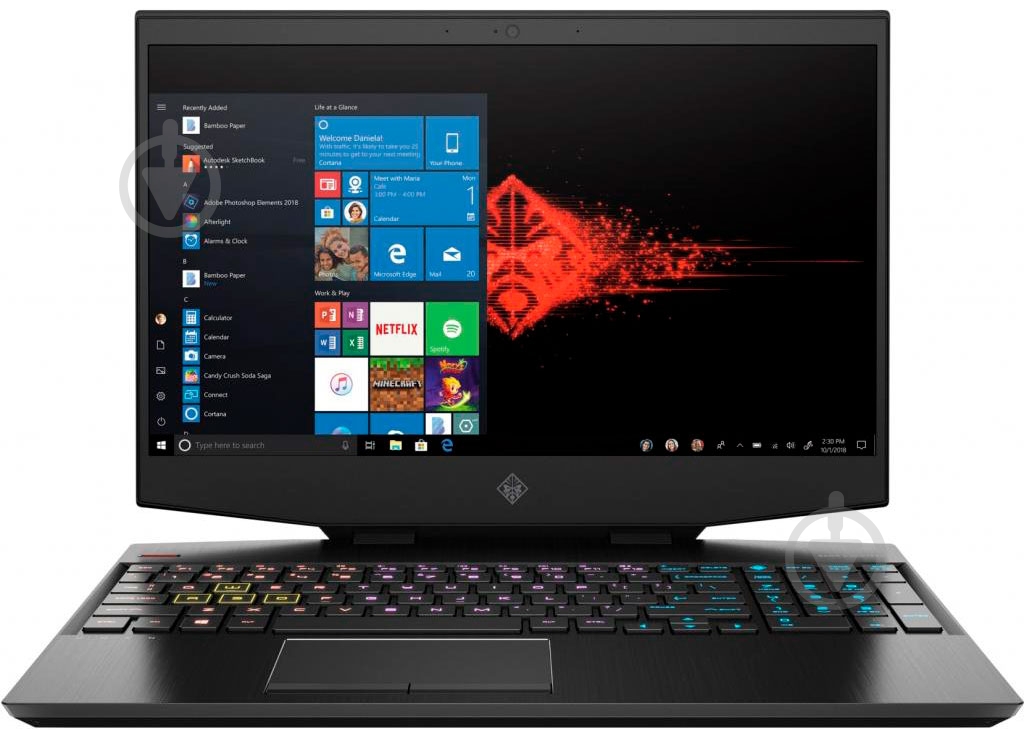 Ноутбук HP OMEN 15-dh1007ur 15,6" (15F00EA) black - фото 1