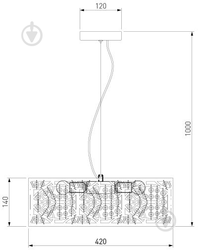 Люстра подвесная Strotskis Aurora 4x60 Вт E14 хром 289/4 - фото 6