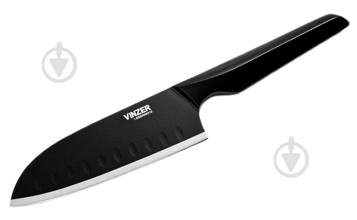 Ніж сантоку Vinzer Geometry Nero line 89301 12,7 см - фото 1