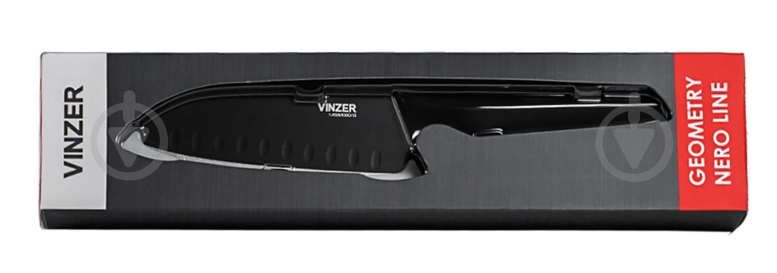Ніж сантоку Vinzer Geometry Nero line 89301 12,7 см - фото 3