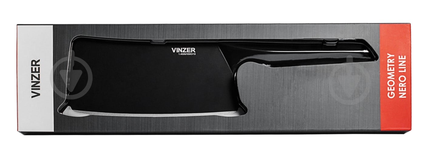 Сокирка кухонна Vinzer Geometry Nero lineв 89305 16,5 см - фото 3