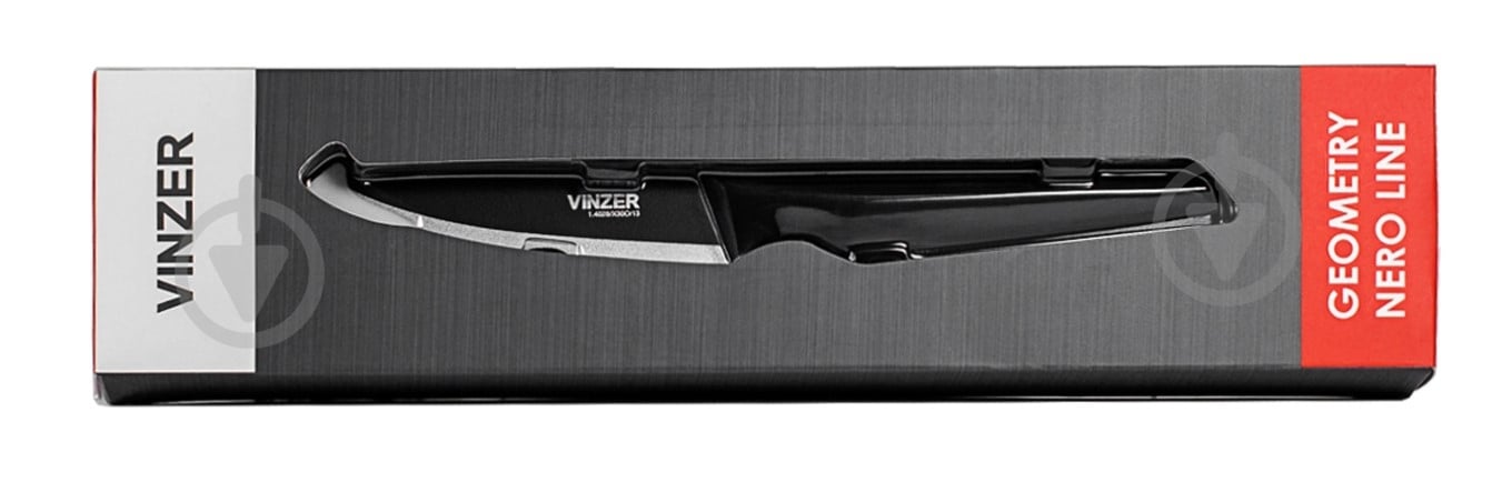 Ніж для овочів Vinzer Geometry Nero line 89299 9 см - фото 3