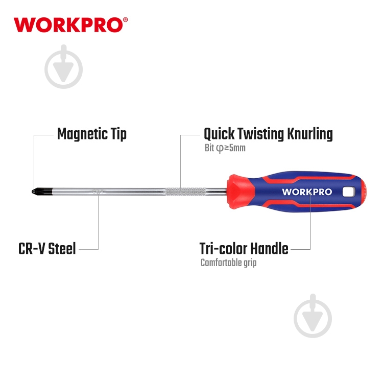 Викрутка WORKPRO WP221038 - фото 4