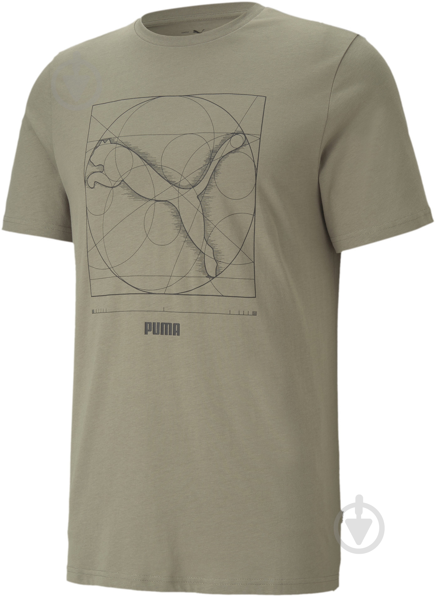 Футболка Puma Renaissance Cat Tee 58777573 р.S хаки - фото 1