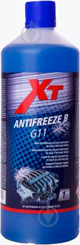 Антифриз XT ANTIFREEZE B -80°C G11 концентрат 1 л синий (ANTIFREEZE B 1L) - фото 1