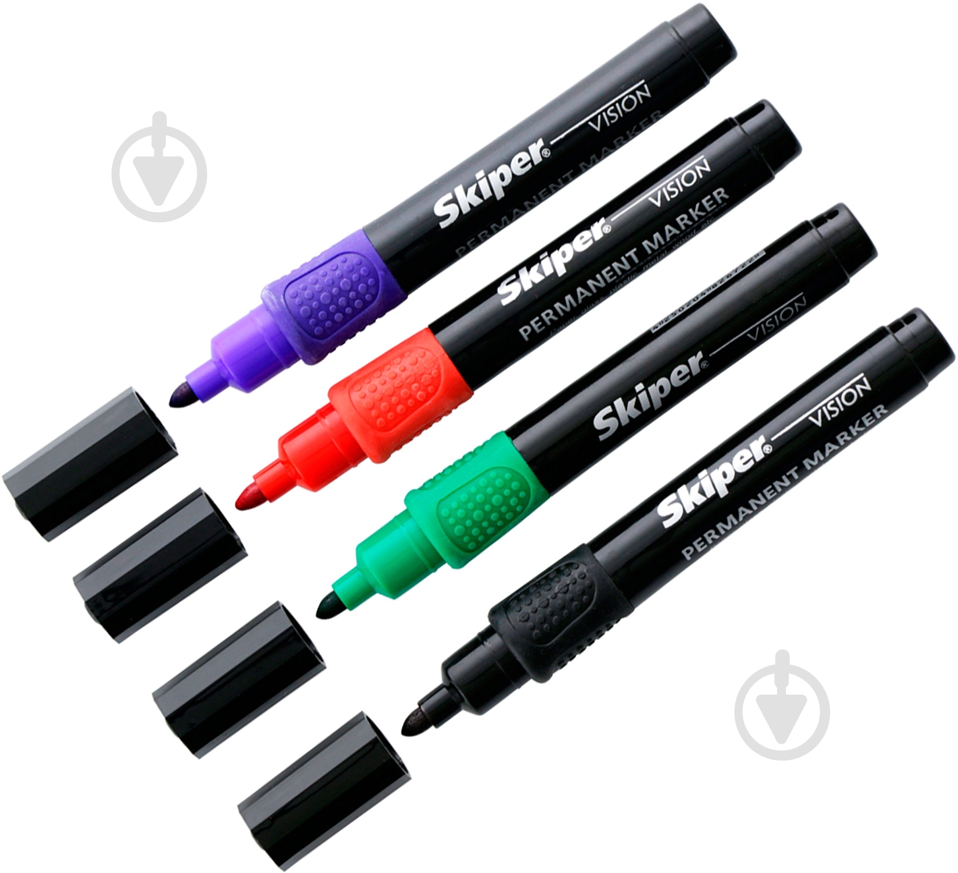 Набор перманентных маркеров Skiper Vision 2 мм 4 шт. 360388 разноцветный - фото 1
