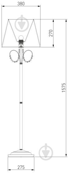 Торшер Strotskis Gloria 40 Вт E14 хром/серебро 01069/1 - фото 5