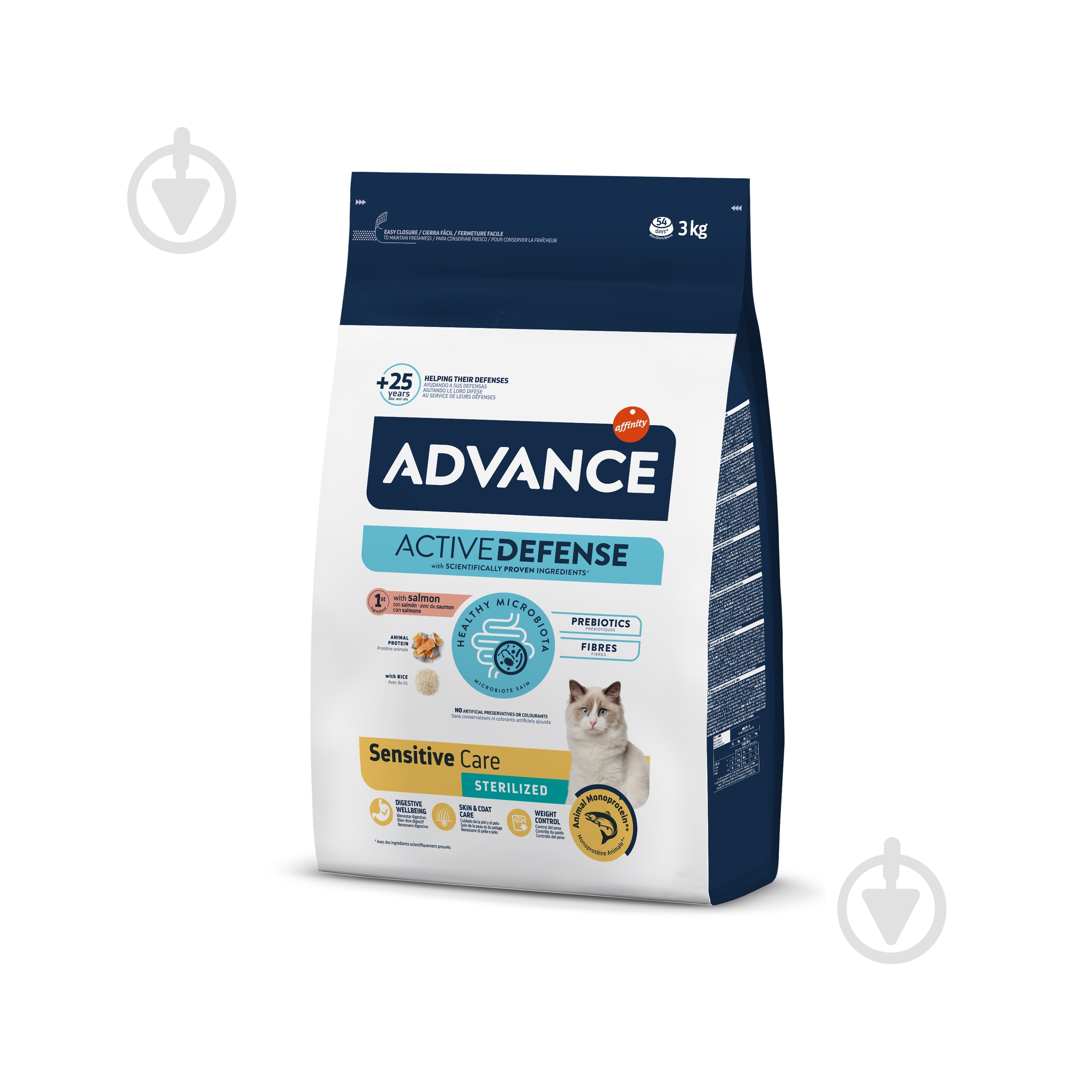 Корм Advance Sterilized з лососем 3 кг - фото 1 Корм Advance Sterilized з лососем 3 кг - фото 1