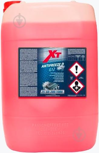 Антифриз XT ANTIFREEZE D -80°C G12 концентрат 25 л красный (ANTIFREEZE D 25L) - фото 1