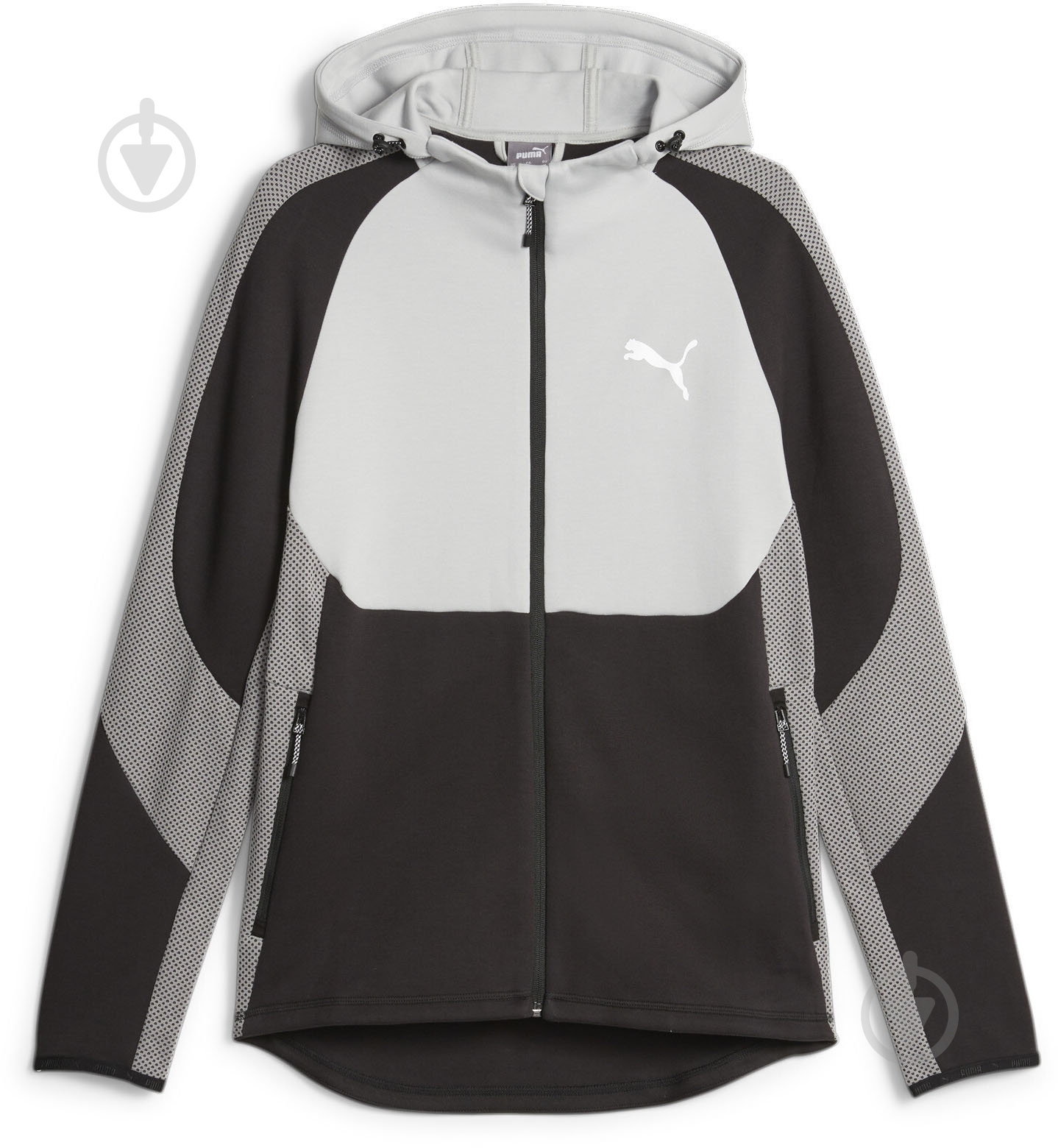 Джемпер Puma EVOSTRIPE FULL-ZIP HOODIE DK 67593014 р.S сірий - фото 1