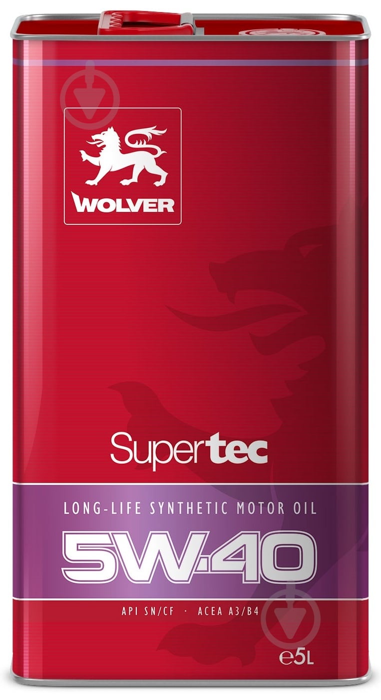 Моторное масло синтетическое Wolver Supertec 5W-40 5 л - фото 1