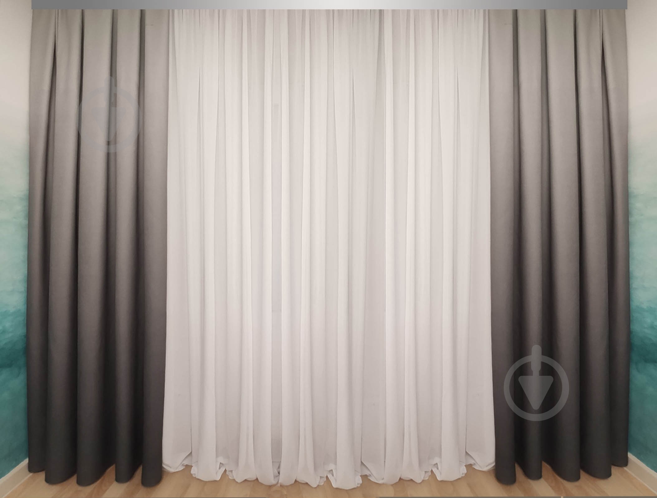 Штора Градиент 150x275 серый Декор-ін - фото 4 Штора Градиент 150x275 серый Декор-ін - фото 4