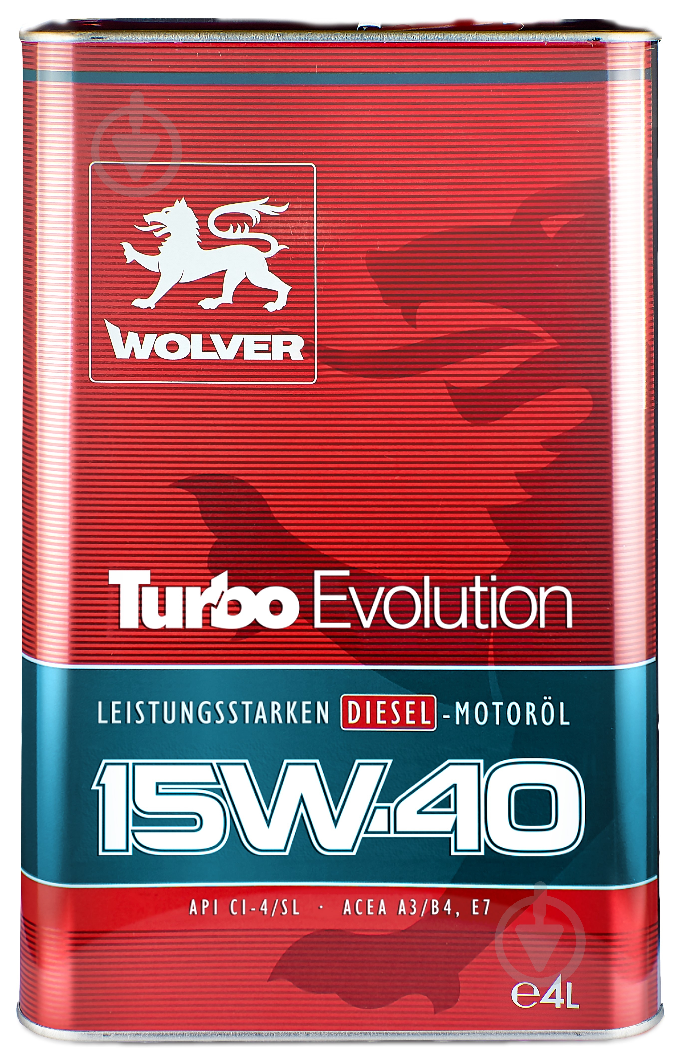 Моторна олива мінеральна Wolver Turbo Evolution 15W-40 4 л - фото 1