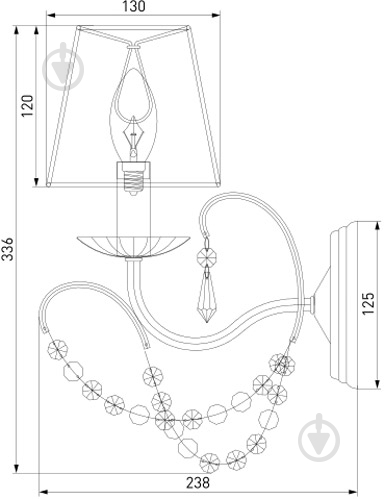 Бра Strotskis Gloria 1x40 Вт E14 хром/серебро 10069/1 - фото 5 Бра Strotskis Gloria 1x40 Вт E14 хром/серебро 10069/1 - фото 5