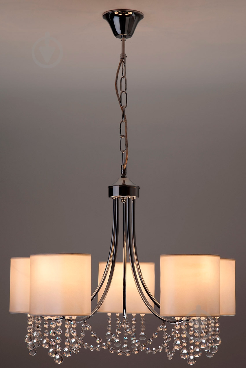 Люстра підвісна Strotskis Cornella 5x40 Вт E14 хром/бежевий 10084/5 - фото 3 Люстра підвісна Strotskis Cornella 5x40 Вт E14 хром/бежевий 10084/5 - фото 3