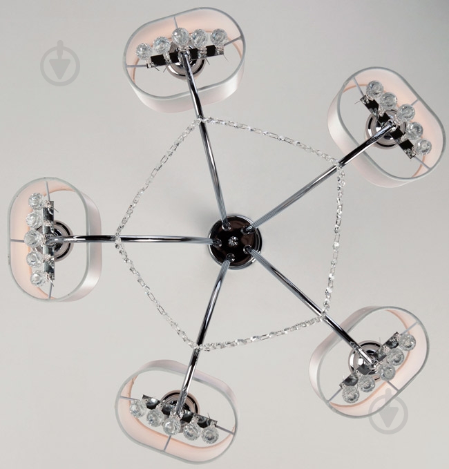 Люстра підвісна Strotskis Cornella 5x40 Вт E14 хром/бежевий 10084/5 - фото 4 Люстра підвісна Strotskis Cornella 5x40 Вт E14 хром/бежевий 10084/5 - фото 4