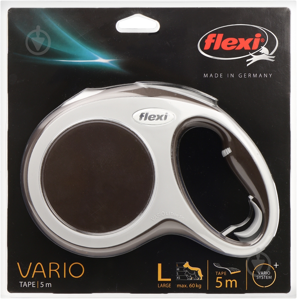 Поводок-рулетка Flexi Vario L коричневый с серыми вставками до 60 кг 5 м - фото 3 Поводок-рулетка Flexi Vario L коричневый с серыми вставками до 60 кг 5 м - фото 3