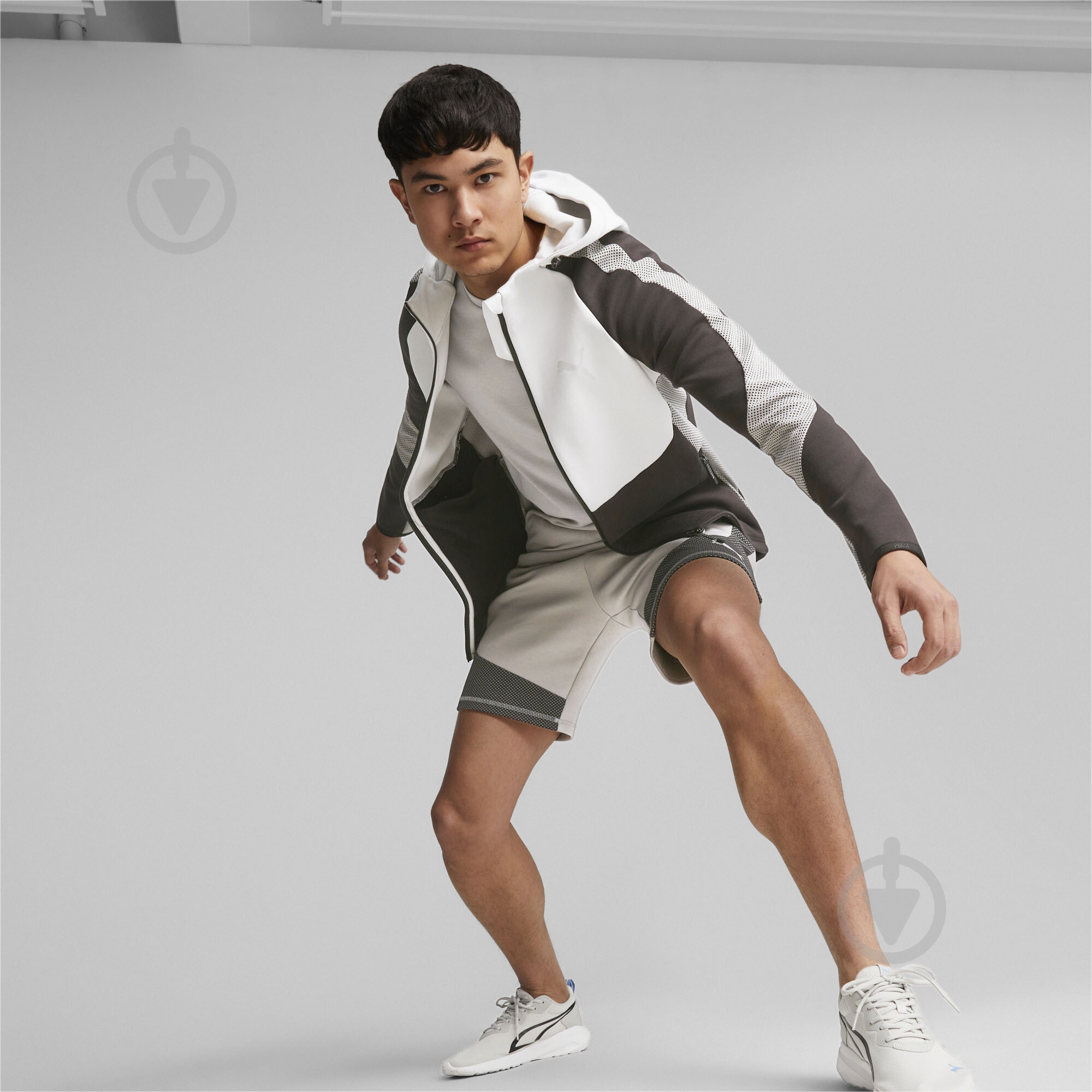 Джемпер Puma EVOSTRIPE FULL-ZIP HOODIE DK 67593014 р.M серый - фото 4