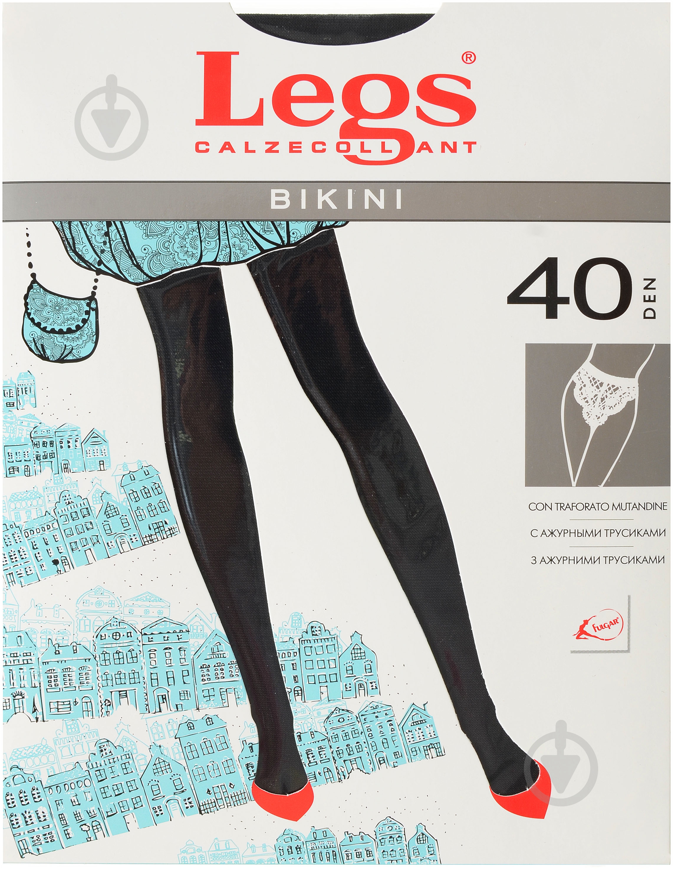 Колготки Legs 261 BIKINI 40 den nero 2 черный - фото 1 Колготки Legs 261 BIKINI 40 den nero 2 черный - фото 1