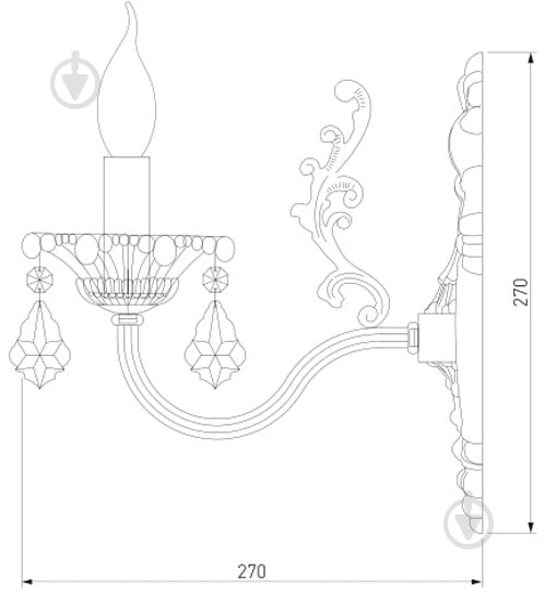 Бра Strotskis Joanna 1x60 Вт E14 античная бронза 3281/1 - фото 3