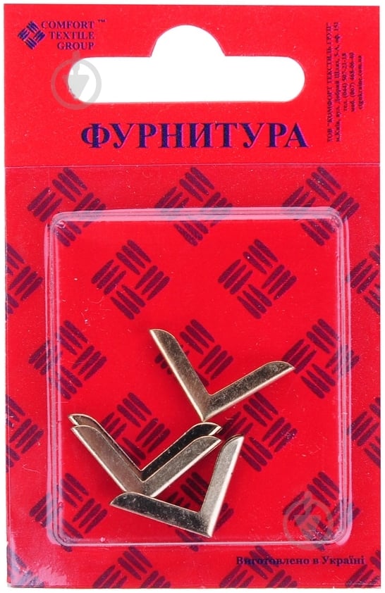 Фурнитура Уголок 15х15 золото 4 шт. - фото 1 Фурнитура Уголок 15х15 золото 4 шт. - фото 1