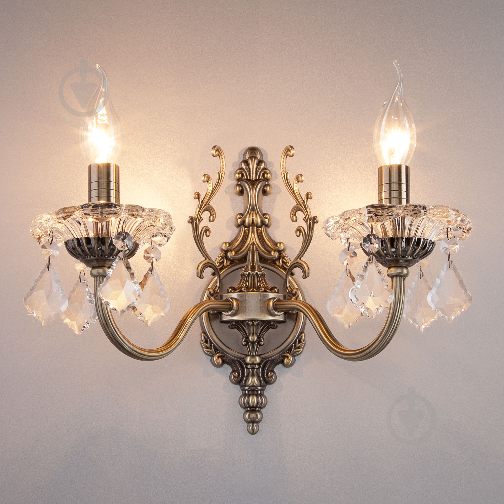 Бра Strotskis Joanna 2x60 Вт E14 античная бронза 3281/2 - фото 2