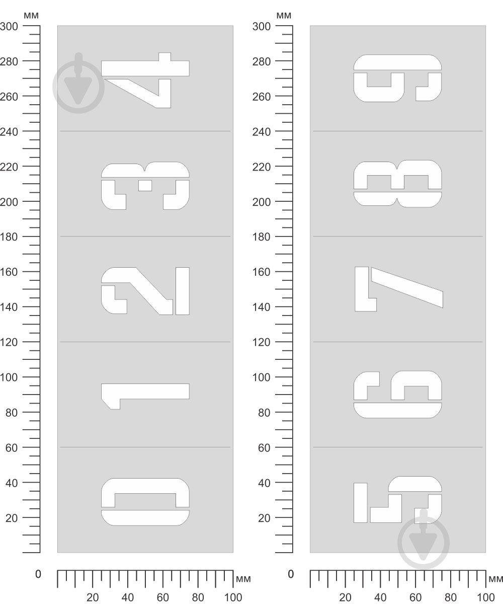 Трафарет Цифры от 0 до 9 - фото 2