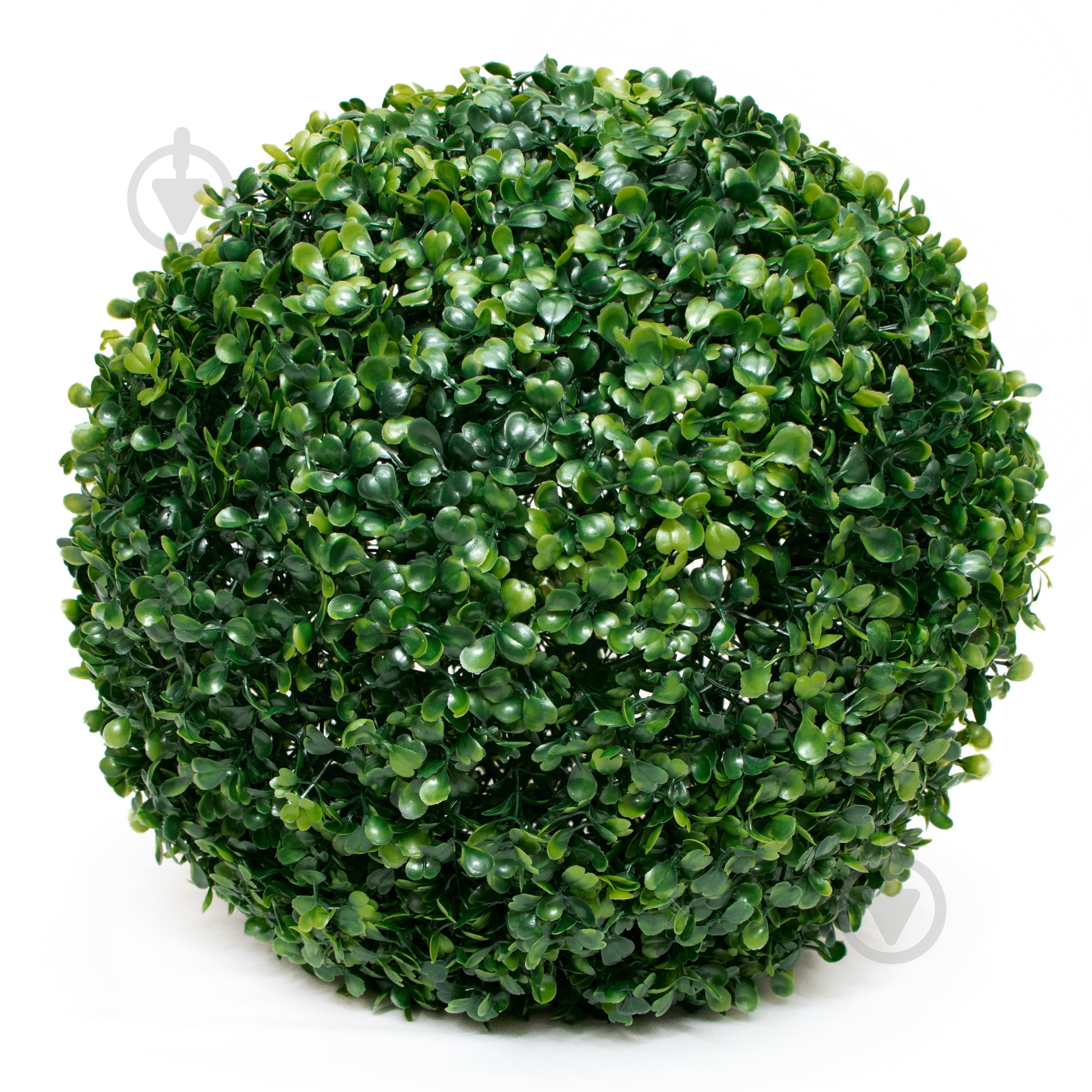 Шар искусственный куст Самшит темно-зеленый 38 см 960279 Девилон - фото 1