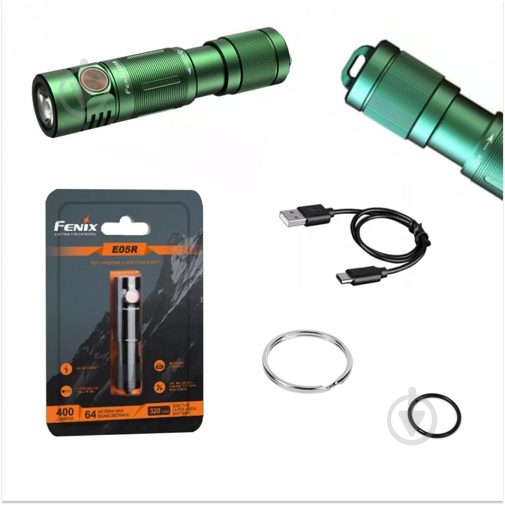 Брелок-фонарик Fenix 400 Lm зеленый E05Rgr - фото 3 Брелок-фонарик Fenix 400 Lm зеленый E05Rgr - фото 3