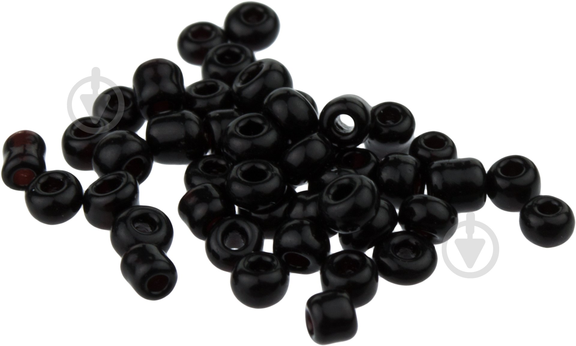 Бисер 12 мм 25 г черный - фото 1