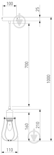 Подвес Strotskis Newark 1x60 Вт E27 черный 50064/1 - фото 7