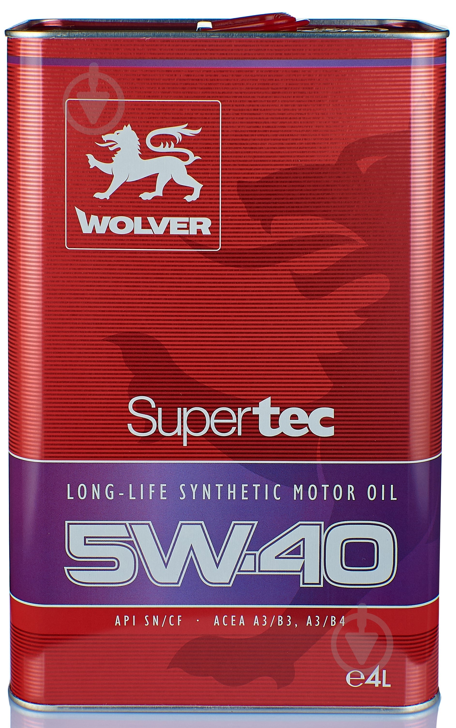 Моторное масло синтетическое Wolver Supertec 5W-40 4 л - фото 1