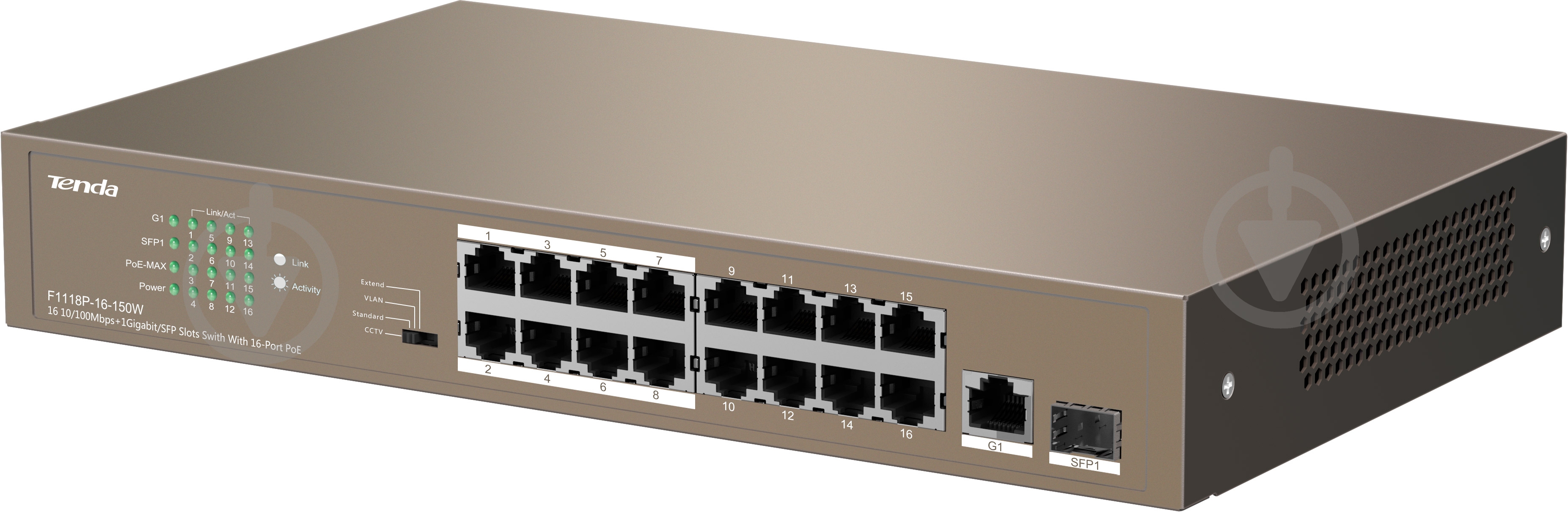 Комутатор TENDA TEF1118P-16-150W - фото 3
