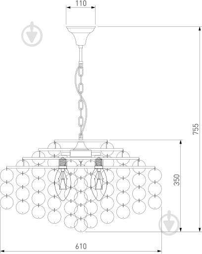 Люстра подвесная Strotskis Kachin 6x40 Вт E27 перламутровый/хром 3535/6 - фото 2 Люстра подвесная Strotskis Kachin 6x40 Вт E27 перламутровый/хром 3535/6 - фото 2