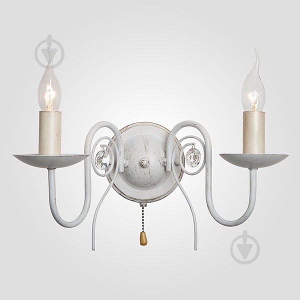 Бра Strotskis Tomas 2x60 Вт E14 бело-золотистый 60018/2 - фото 1