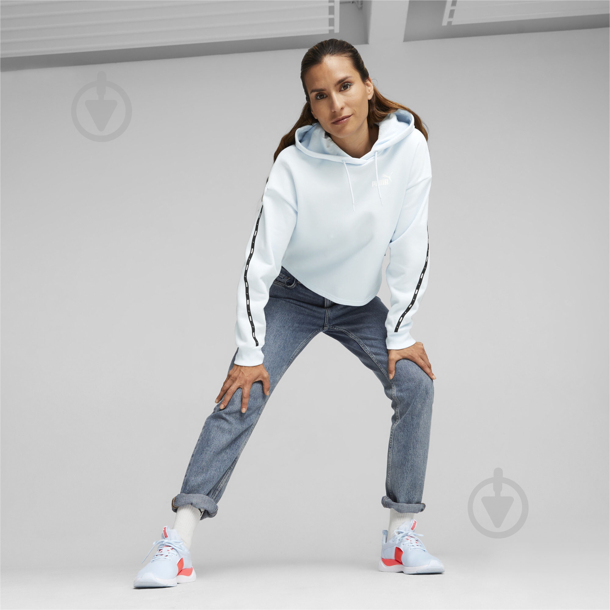 Джемпер Puma ESS TAPE HOODIE FL 67599669 р.M голубой - фото 4