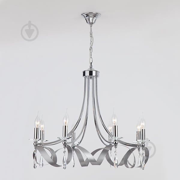 Люстра подвесная Strotskis Adelia 8x60 Вт E14 хром 60064/8 - фото 1