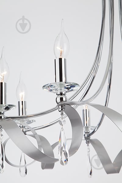 Люстра подвесная Strotskis Adelia 8x60 Вт E14 хром 60064/8 - фото 3