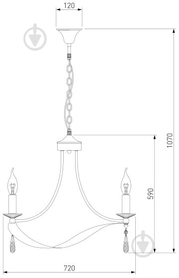 Люстра подвесная Strotskis Adelia 8x60 Вт E14 хром 60064/8 - фото 4