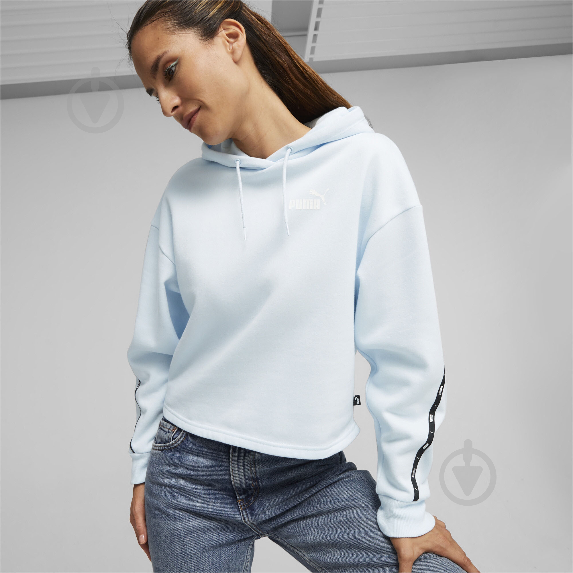 Джемпер Puma ESS TAPE HOODIE FL 67599669 р.L голубой - фото 3