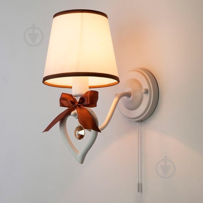 Бра Strotskis Terry 1x40 Вт E14 коричнево-белый 60066/1 - фото 2 Бра Strotskis Terry 1x40 Вт E14 коричнево-белый 60066/1 - фото 2