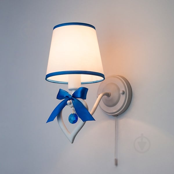 Бра Strotskis Terry 1x40 Вт E14 сине-белый 60066/1 - фото 2