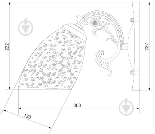 Бра Strotskis Nimfa 1x60 Вт E27 бело-серебряный 70039/1 - фото 5