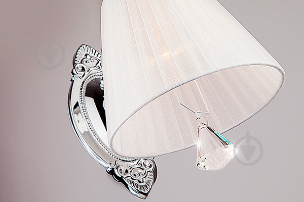 Бра Strotskis Valencia 1x60 Вт E14 хром/белый 70041/1 - фото 3
