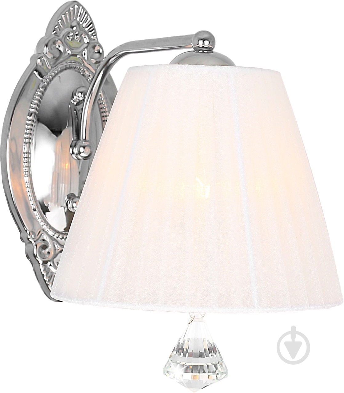 Бра Strotskis Valencia 1x60 Вт E14 хром/белый 70041/1 - фото 1