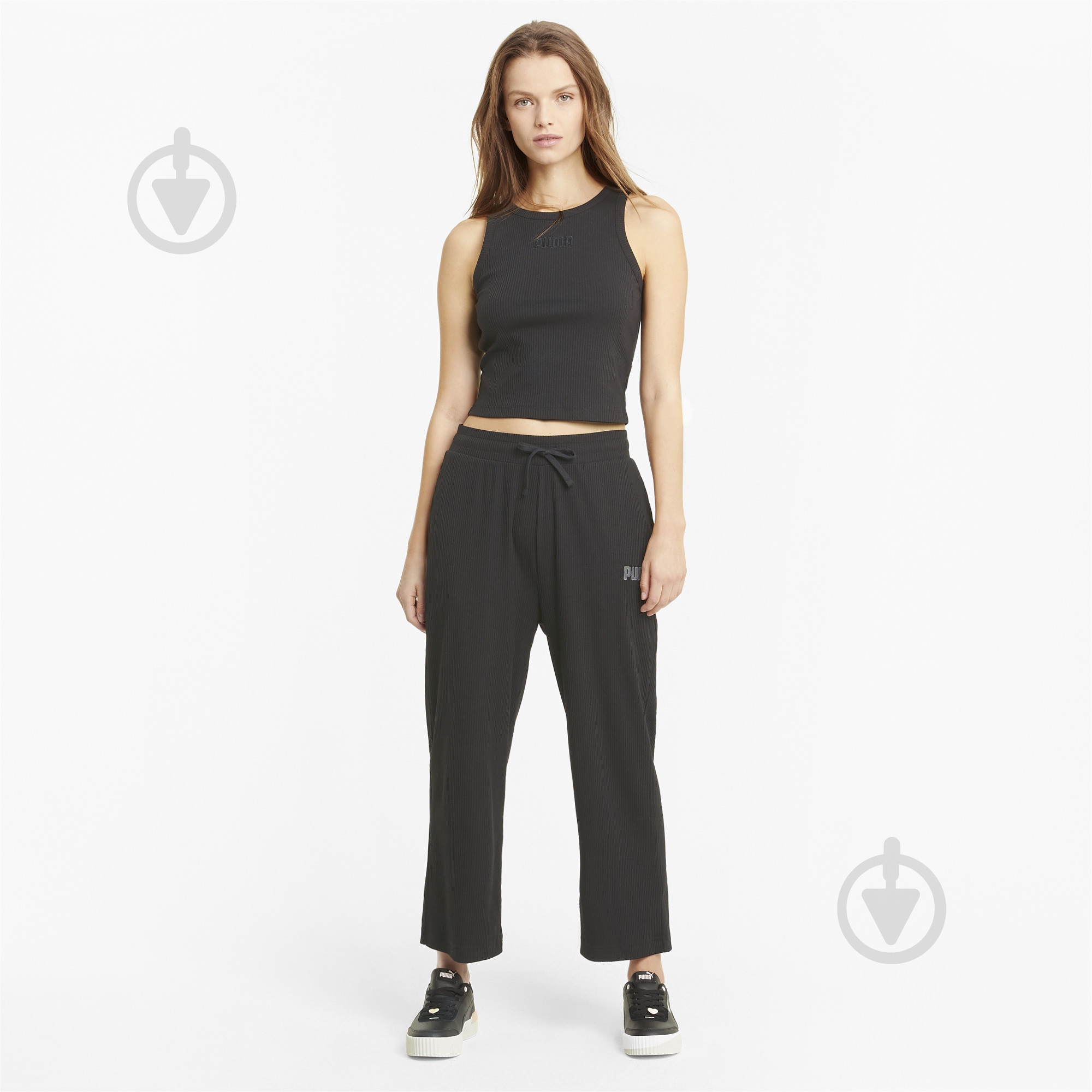 Брюки Puma Modern Basics Wide Pants 58593801 р. M черный - фото 5